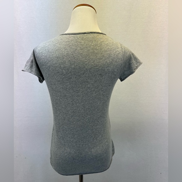 Zadig & Voltaire Gray Tunisien MC Camo Skull Cotton Short Sleeve Top Sz. XS - Picture 5 of 6